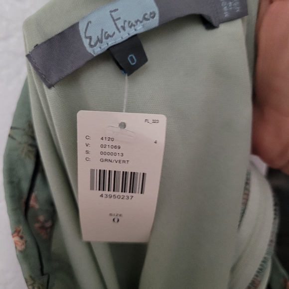 NWT Eva Franco burnout ruffled tiered lined midi - Picture 6 of 8